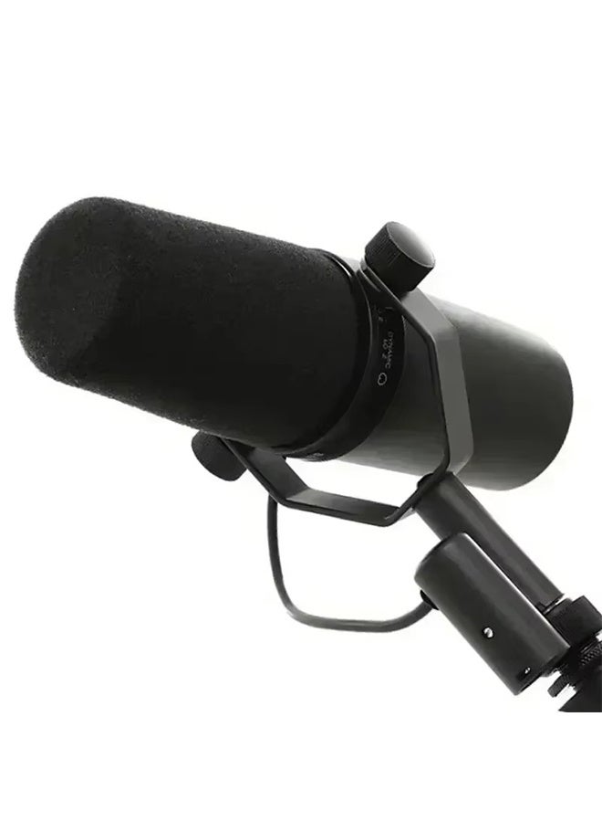 SM7dB Dynamic Vocal Microphone w/Built-in Preamp for Streaming, Podcast, & Recording, Wide-Range Frequency, Warm & Smooth Sound, Rugged Construction, Detachable Windscreen SM7DB Black  - Image 2