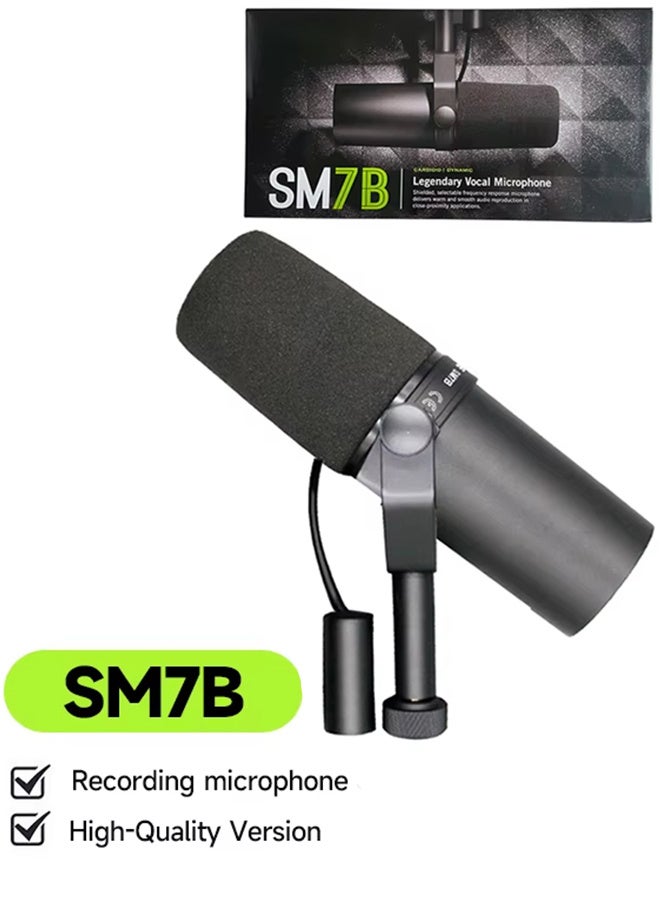 SM7dB Dynamic Vocal Microphone w/Built-in Preamp for Streaming, Podcast, & Recording, Wide-Range Frequency, Warm & Smooth Sound, Rugged Construction, Detachable Windscreen SM7DB Black  - Image 5