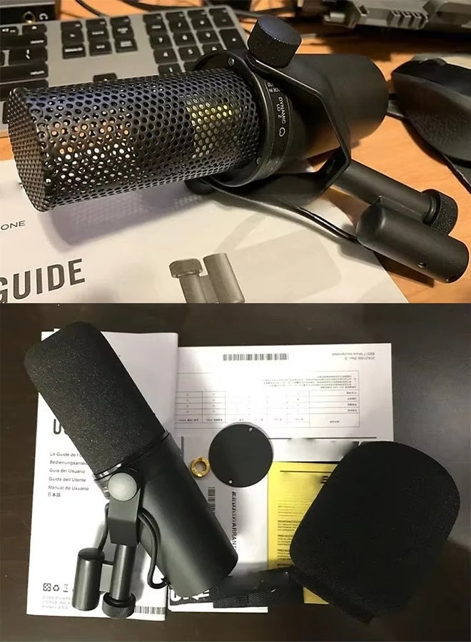SM7dB Dynamic Vocal Microphone w/Built-in Preamp for Streaming, Podcast, & Recording, Wide-Range Frequency, Warm & Smooth Sound, Rugged Construction, Detachable Windscreen SM7DB Black - Image 4