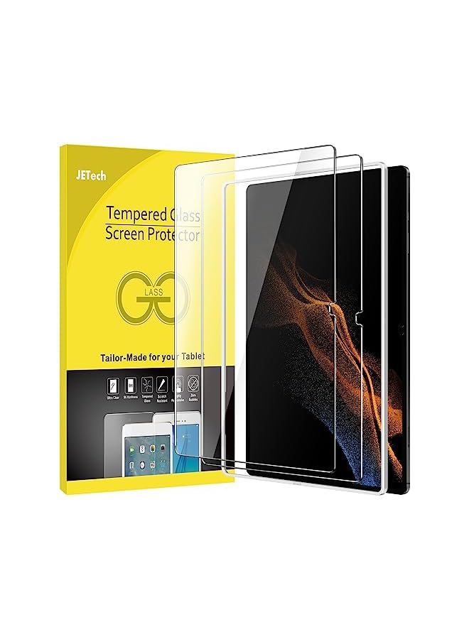 JETech Screen Protector for Samsung Galaxy Tab S8 Ultra (14.6-Inch, 2022 Model, SM-X900/SM-X906) with Easy Installation Frame, Tempered Glass Film, HD Clear, 2-Pack - Image 2