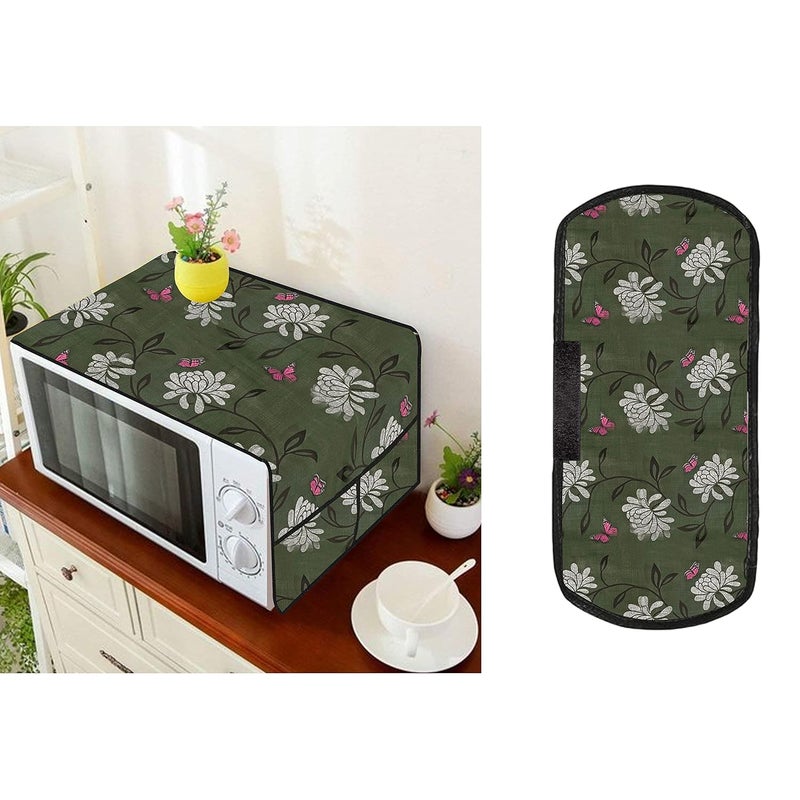 Wings Star Oven Top Cover for Panasonic 27 Litre Convection Microwave Oven NN-CT654M Silver - Microwave Top Cover with 4 Utility Pockets and 1 Oven Handle Cover KUM85 - Image 3