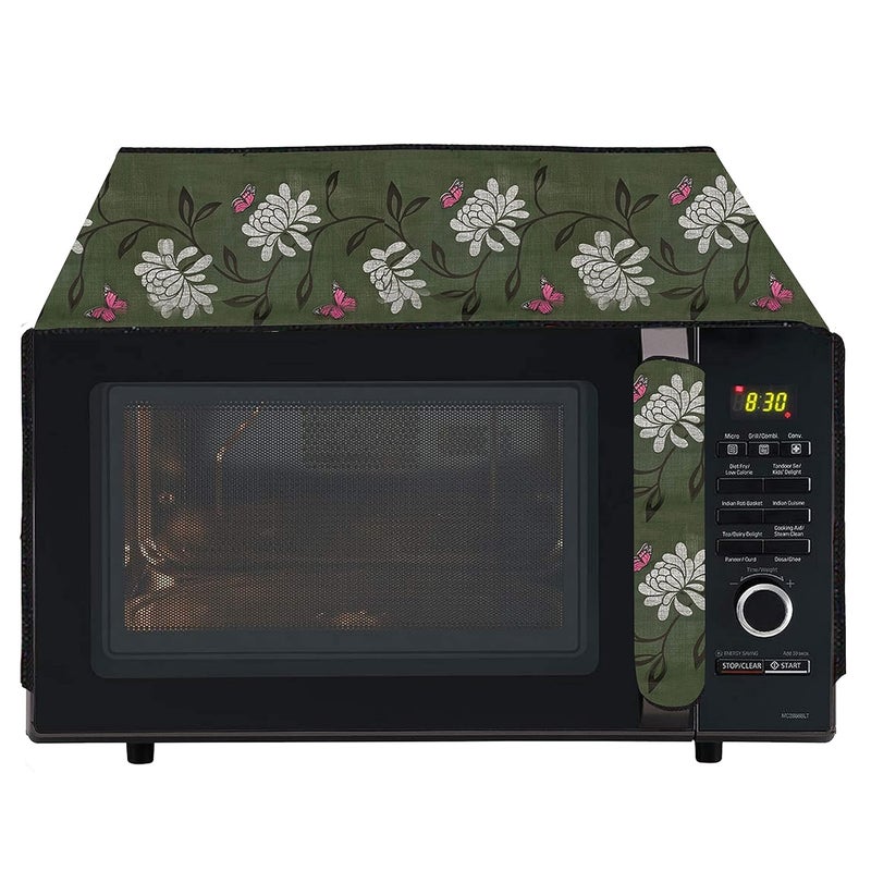 Wings Star Oven Top Cover for Panasonic 27 Litre Convection Microwave Oven NN-CT654M Silver - Microwave Top Cover with 4 Utility Pockets and 1 Oven Handle Cover KUM85 - Image 1