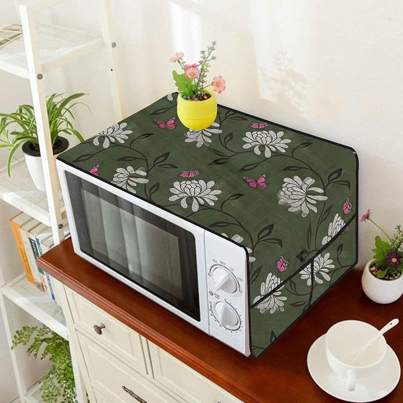 Wings Star Oven Top Cover for Panasonic 27 Litre Convection Microwave Oven NN-CT654M Silver - Microwave Top Cover with 4 Utility Pockets and 1 Oven Handle Cover KUM85 - Image 2