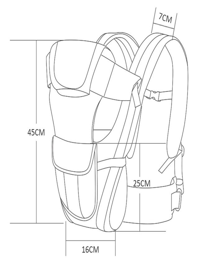 AEREX Adjustable Baby Carrier 4-in-1 Infant Carrier Baby Carry Sling Carrier for 3 to 3 Years Baby Honeycomb Kangaroo Bag Toddler Carrier Body Holder Backpack (Multi-Color) - Image 2