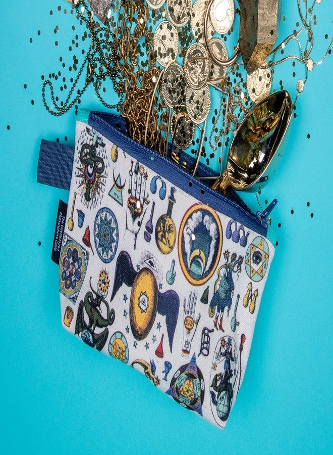 ذي أن إمبلويد فيلوسوفرز جيلد حقيبة الخيمياء من ذا أون إمبلوفلز ألكيمي - حقيبة قماشية بسحاب مقاس 9 بوصات بتصميم مستوحى من الخيميائيين، مناسبة للأقلام والأدوات ومستحضرات التجميل وأدوات النظافة الشخصية وغيرها. - Image 2