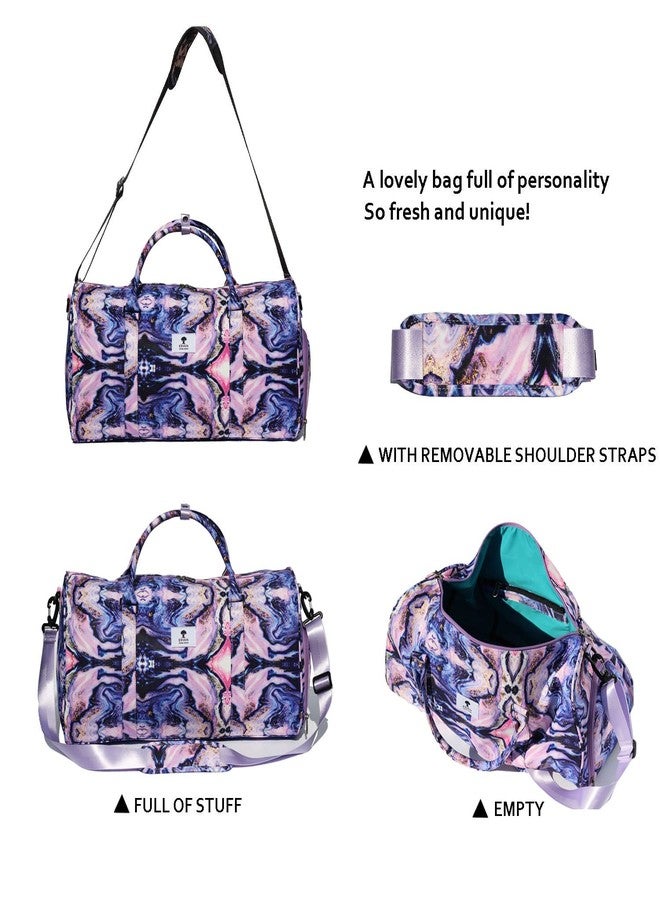 ESVAN Original Floral Water Resistant Duffel Bag Gym bag Weekender Travel Bag for Gym Beach Travel Daily Bags ([Z] A) - Image 4