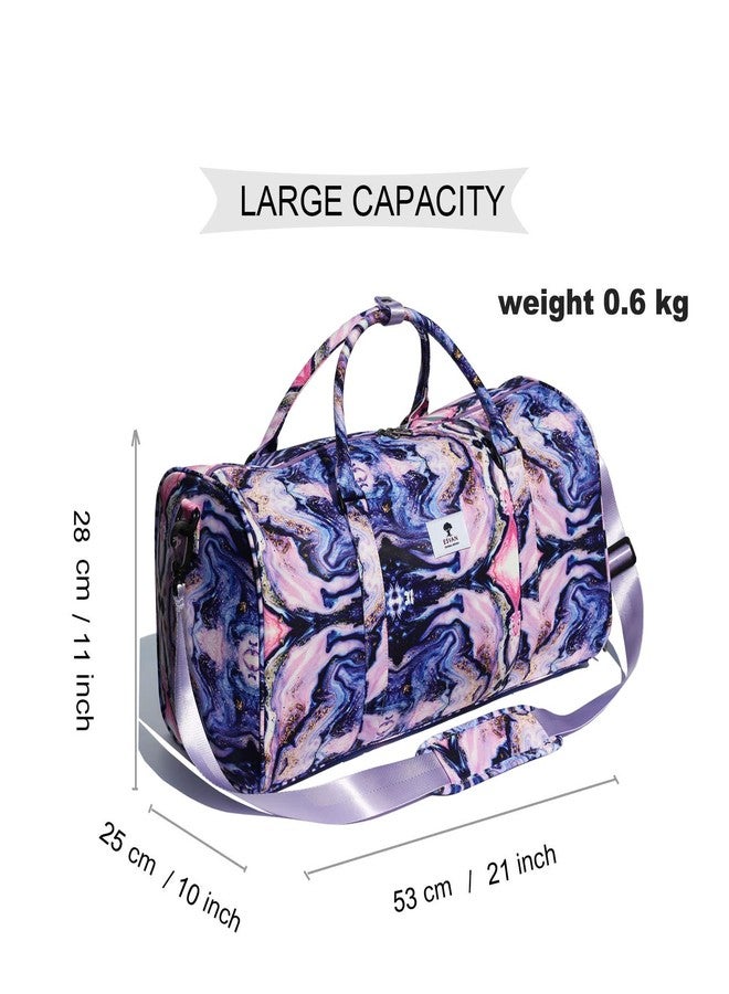 ESVAN Original Floral Water Resistant Duffel Bag Gym bag Weekender Travel Bag for Gym Beach Travel Daily Bags ([Z] A) - Image 2