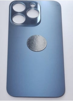 iPhone 15 Bronze replacement glass back, titanium blue color