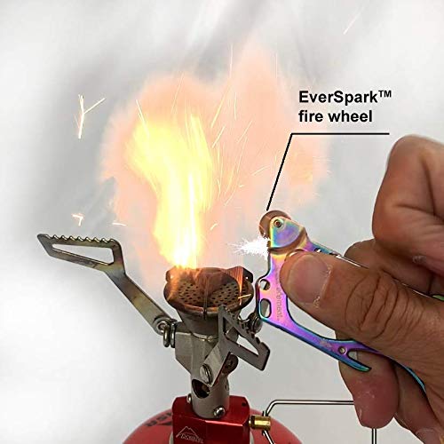OUTDOOR ELEMENT Firebiner 6-in-1 مشبك حريق متعدد الاستخدامات - سلسلة مفاتيح، شفرة متعددة الاستخدامات، فتاحة زجاجات، وأكثر - Image 3