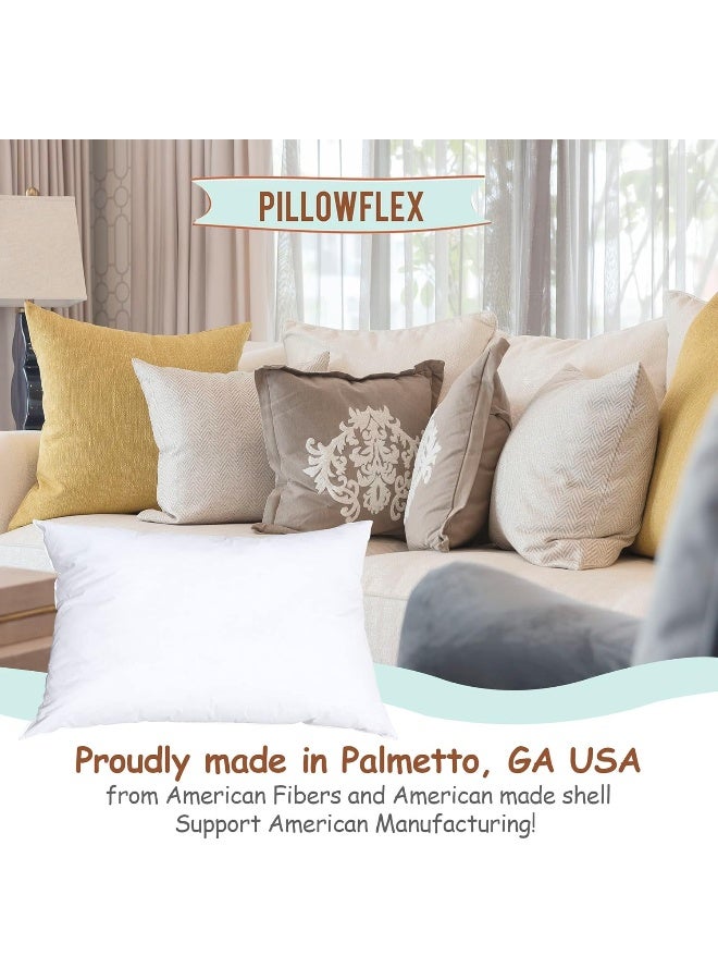 Pillowflex Synthetic Down Pillow Insert  20x30 Down Alternative Pillow Ultra Soft Queen Bed Sleeping Pillow Large Rectangle Sham  1 Decorative Pillow Form - Image 3