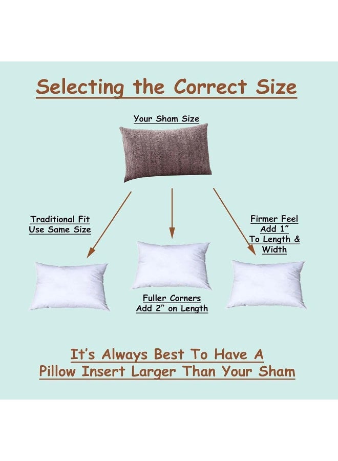 Pillowflex Synthetic Down Pillow Insert  20x30 Down Alternative Pillow Ultra Soft Queen Bed Sleeping Pillow Large Rectangle Sham  1 Decorative Pillow Form - Image 2