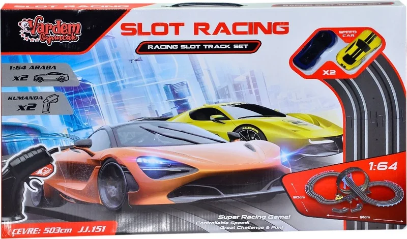 Vardem Oyuncak Vardem Toy Jj 151-1 Super Racing Set with 2 Vehicles 503 cm 1:64