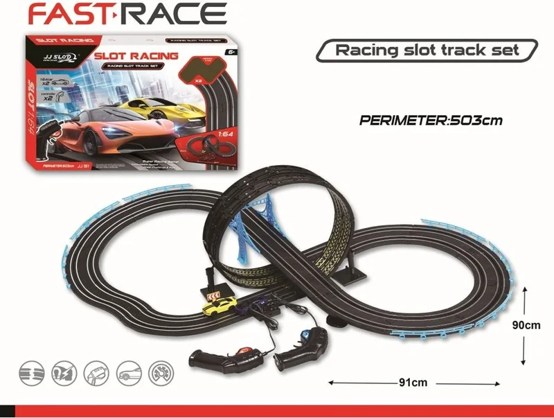 Vardem Oyuncak Vardem Toy Jj 151-1 Super Racing Set with 2 Vehicles 503 cm 1:64