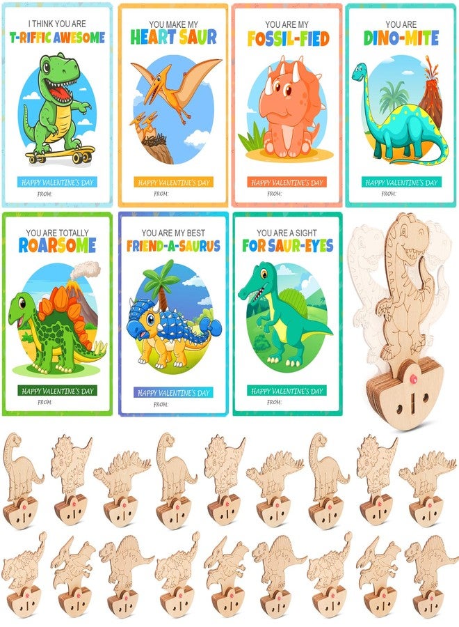 بوراكسي هدايا عيد الحب للأطفال، ٢١ عبوة من هدايا حفلات الديناصورات، بطاقات عيد الحب للأطفال في الفصول الدراسية والمدارس، مجموعات بناء ثلاثية الأبعاد، ألعاب تفاعلية، هدايا تبادل عيد الحب للأولاد والبنات - Image 1