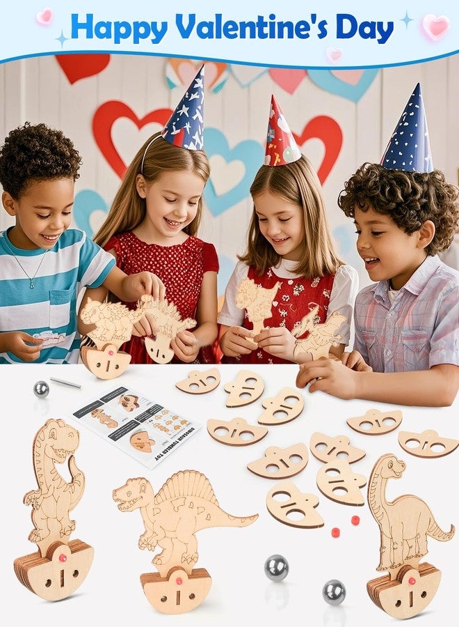 بوراكسي هدايا عيد الحب للأطفال، ٢١ عبوة من هدايا حفلات الديناصورات، بطاقات عيد الحب للأطفال في الفصول الدراسية والمدارس، مجموعات بناء ثلاثية الأبعاد، ألعاب تفاعلية، هدايا تبادل عيد الحب للأولاد والبنات - Image 2