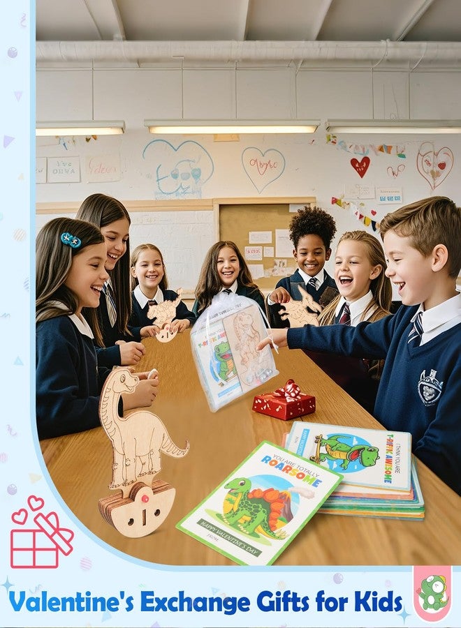 بوراكسي هدايا عيد الحب للأطفال، ٢١ عبوة من هدايا حفلات الديناصورات، بطاقات عيد الحب للأطفال في الفصول الدراسية والمدارس، مجموعات بناء ثلاثية الأبعاد، ألعاب تفاعلية، هدايا تبادل عيد الحب للأولاد والبنات - Image 5