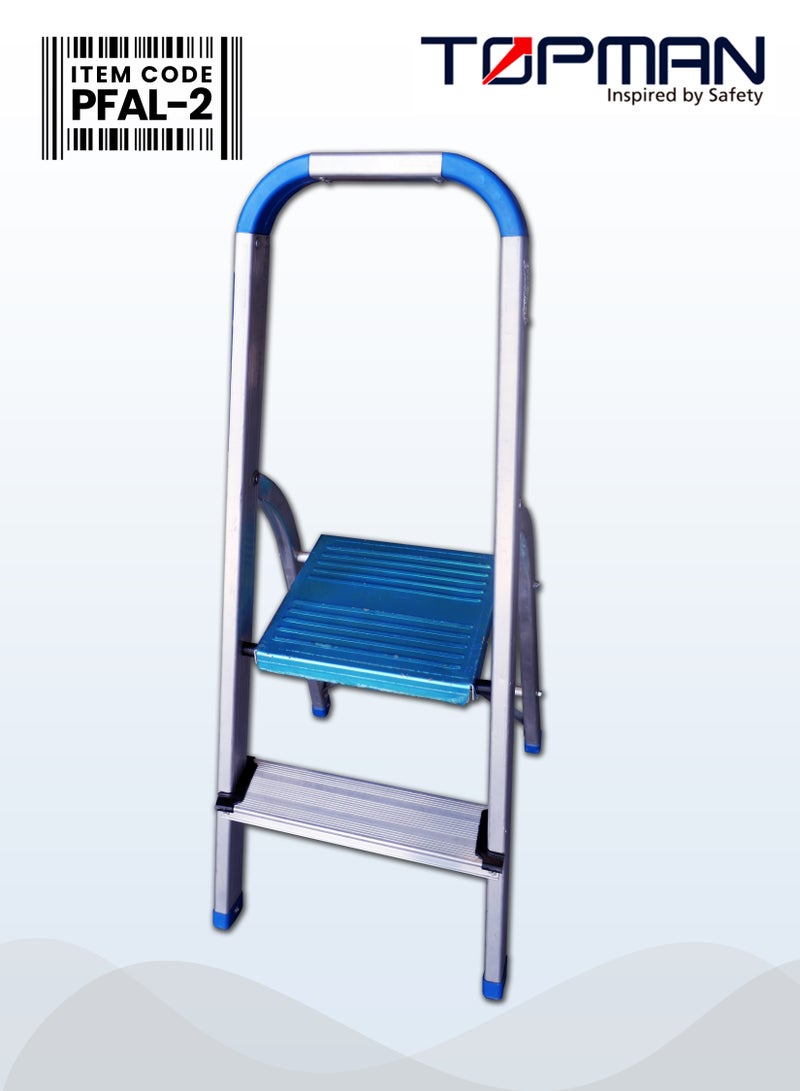 TOPMAN Medium Duty Platform Aluminium Ladder 2 Steps - Image 1