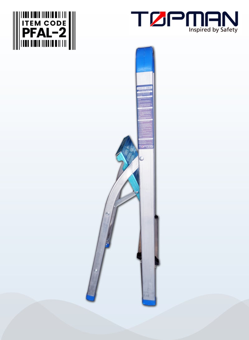 TOPMAN Medium Duty Platform Aluminium Ladder 2 Steps - Image 2
