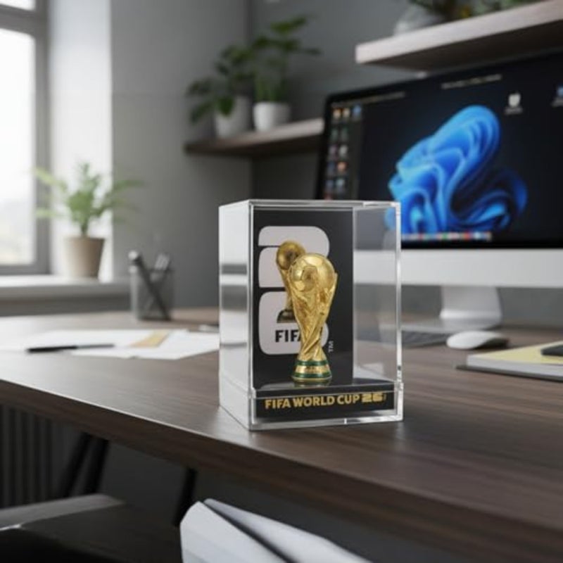 Official FIFA World Cup 2026 Edition - 3 Inch 3D Trophy Inside a Premium Acrylic Case - Timeless Collector's Item - FIFA World Cup Trophy Replica Perfect for Man Cave or Football Memorabilia - Image 3