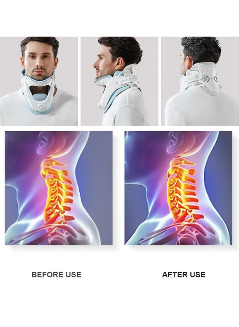Techlove LK Adjustable Cervical Collar Soft Neck Brace, LK020A - Light blue  - Image 4