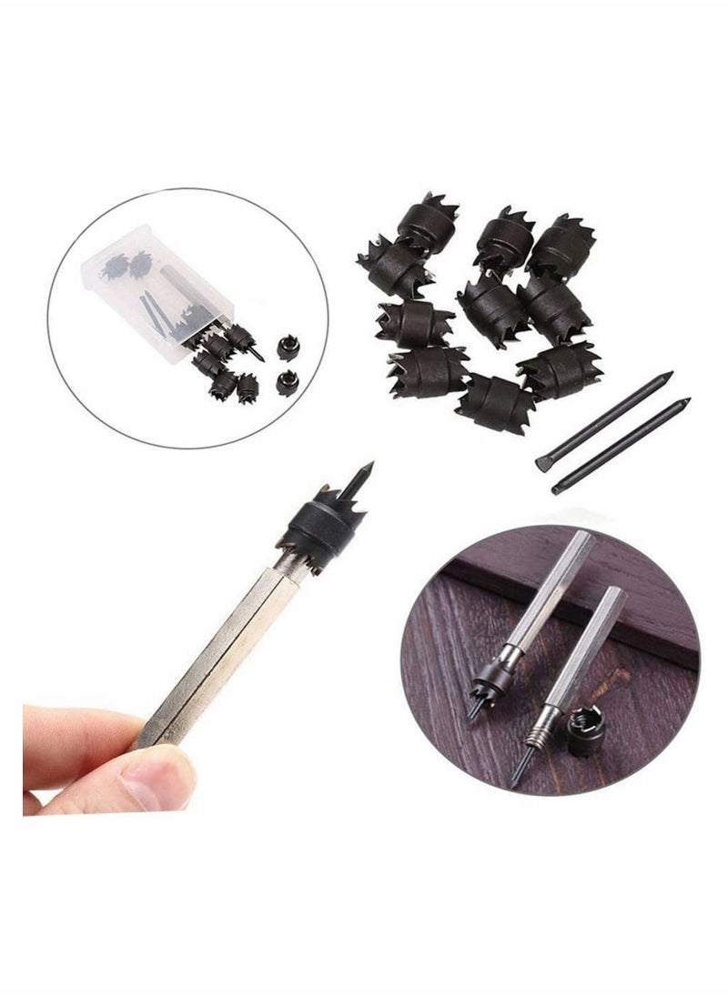 Y&D Rotary Spot Weld Cutter Set Double Sided 13 Pcs HSS Remover Drill Bits Hex Sheet Metal Hole Kit with 2 Replacement Blades for Power Welding  - Image 5