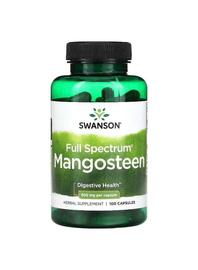 SWANSON سوانسون، مانغوستين كامل الطيف، 500 ملغ، 100 كبسولة - Image 1
