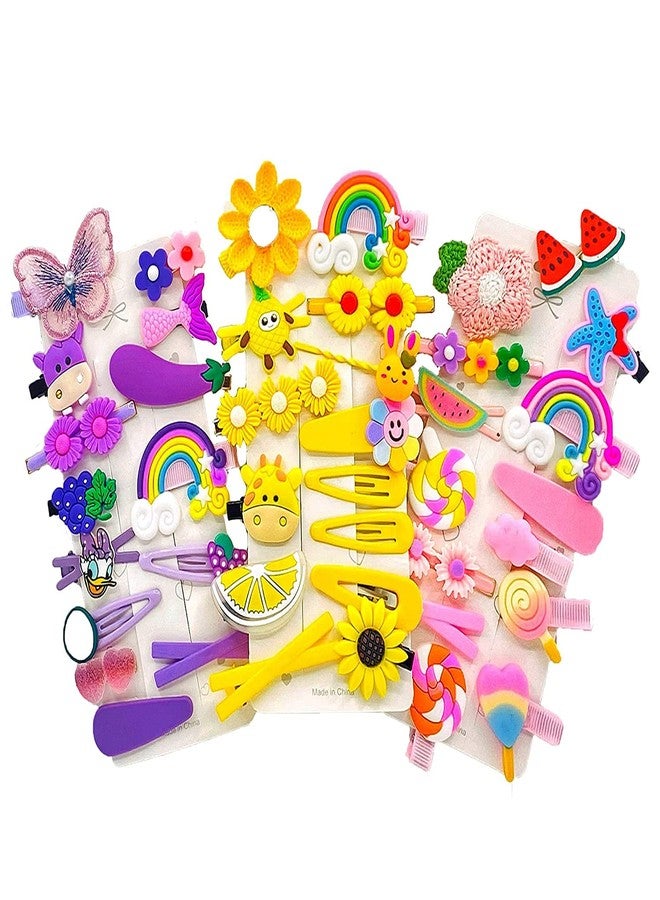 Shidara Hair Clips For Baby Girls Hair Accessories Colorful Cute Candy Flower Fruit Animal Hair Pins Barrettes, Hair Bows For Toddlers Kids Teens Children | Multi | 10 Pieces - Image 1