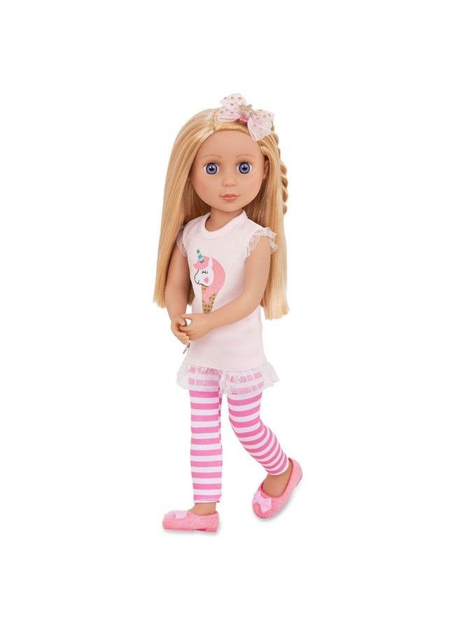 Glitter Girls - Lacy 14 Inch Doll Wearing Pink Tunic Striped Leggings Hair Bow And Ballet Shoes Dolls For 3+ Year Old Girls - Image 1