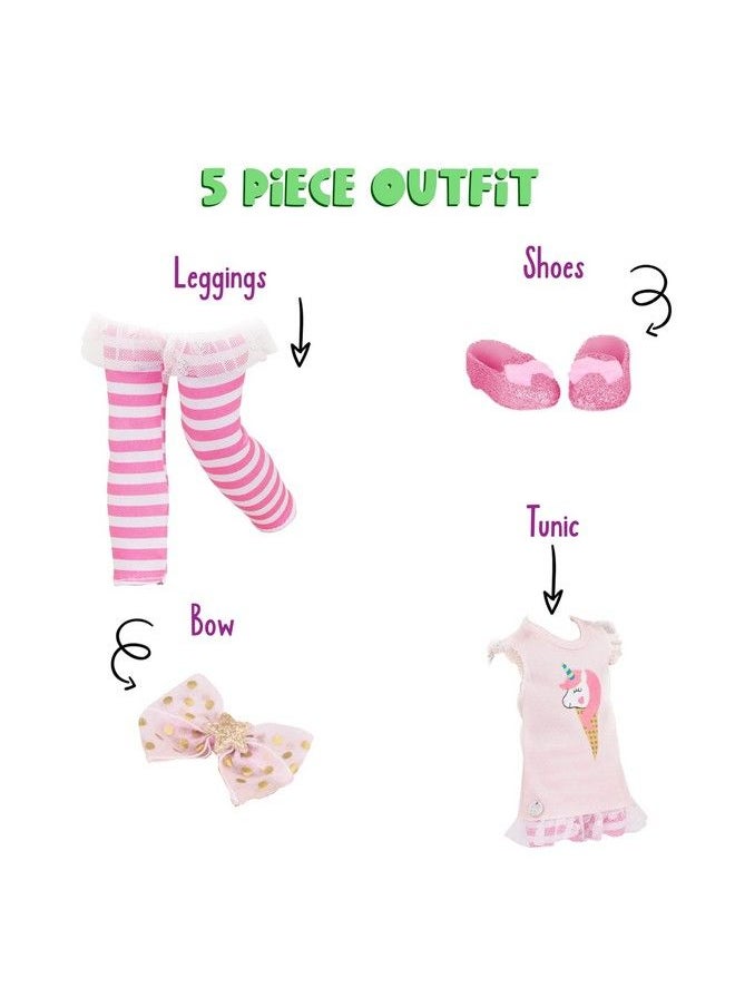 Glitter Girls - Lacy 14 Inch Doll Wearing Pink Tunic Striped Leggings Hair Bow And Ballet Shoes Dolls For 3+ Year Old Girls - Image 1