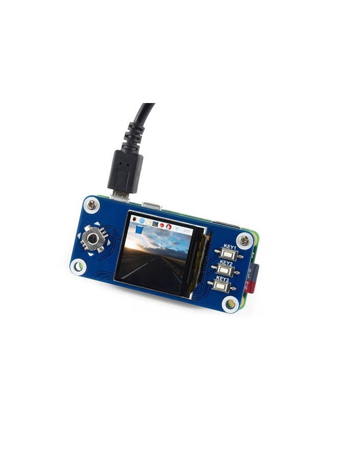 waveshare 1.3inch LCD Display HAT for Raspberry Pi 4B/3B+/3B/2B/Zero/Zero W/Zero WH, IPS Screen 240x240 Pixels RGB, 65K Display Color with Embedded Controller Communicating via SPI Interface - Image 1