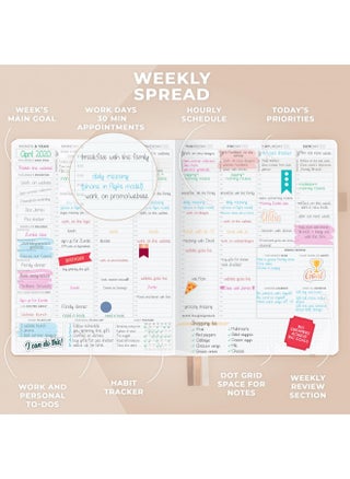 Clever Fox Planner PRO Schedule Undated Weekly & Monthly Life Planner with Time Slots, Appointment Book and Daily Organizer to Increase Productivity, A4 Size Hardcover, Lasts 1 Year Seashell - pzsku/Z8595E3A13656B70F35E8Z/45/_/1731077984/fb14064c-c21f-4c44-8945-8e9d179cd689