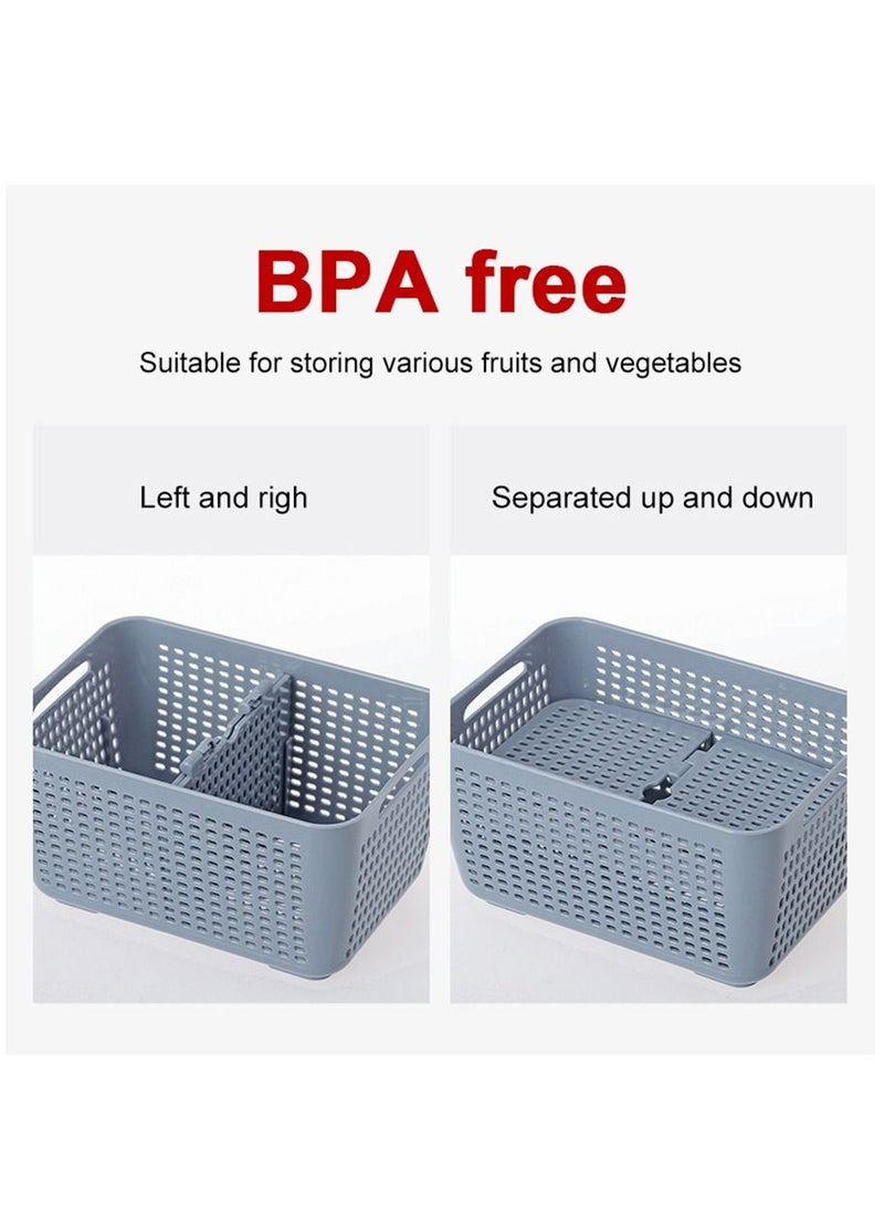 XiuWoo - Multifunctional Safe Kitchen Fridge Fresh Keeping Organizer Container and Draining Crisper with Strainer with Ven - Image 1