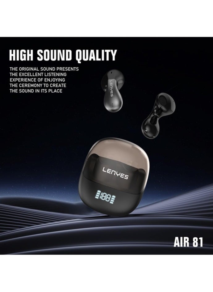 Lenyes - Lenyes AIR81 Bluetooth Earphones With Microphone TWS Earphone Wireless Game Earbuds Noise reduction Bluetooth Headset with Mic - Image 1
