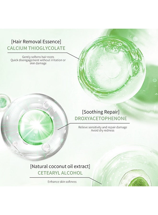 BARUBT Aloe Vera Mild Hair Removal Cream-Mild Non Stimulating Whole-Body Depilation,Painless Depilatory for Sensitive Skin,Moisturizing with Aloe Vera & Vitamin E, For Men & Women 60g - Image 5