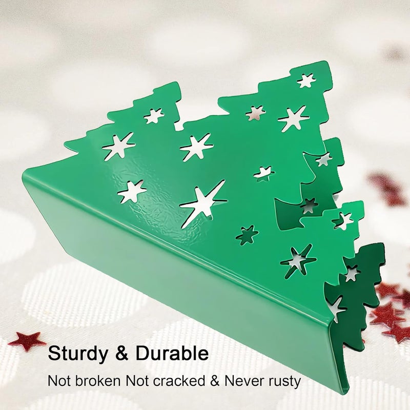 Lysenn Christmas Napkin Holder for Tables  Tissue Dispenser for Kitchen Countertop  Upgraded Sturdy Stainless Steel  Storage and Organization for Multiple Sizes  63 x 48 x 25 inches  Green - Image 2