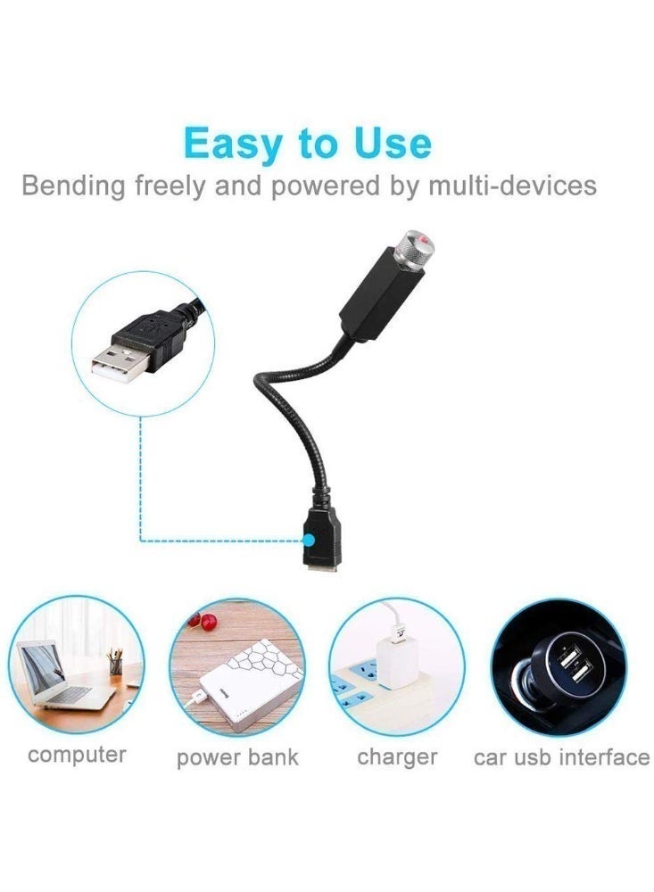 مصباح ليد بروجيكتور - ضوء سقف داخلي للسيارة على شكل نجمة - قطعة - Image 4