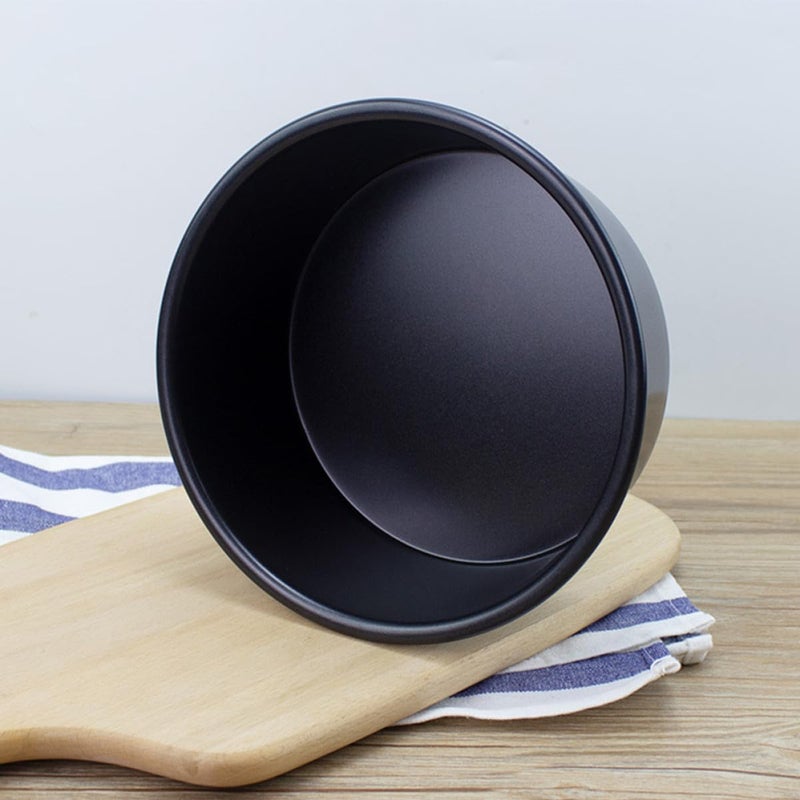 6 Inch Round Anodized Aluminum Cake Pan Non Stick Fixed Bottom For Cheesecake - Image 5
