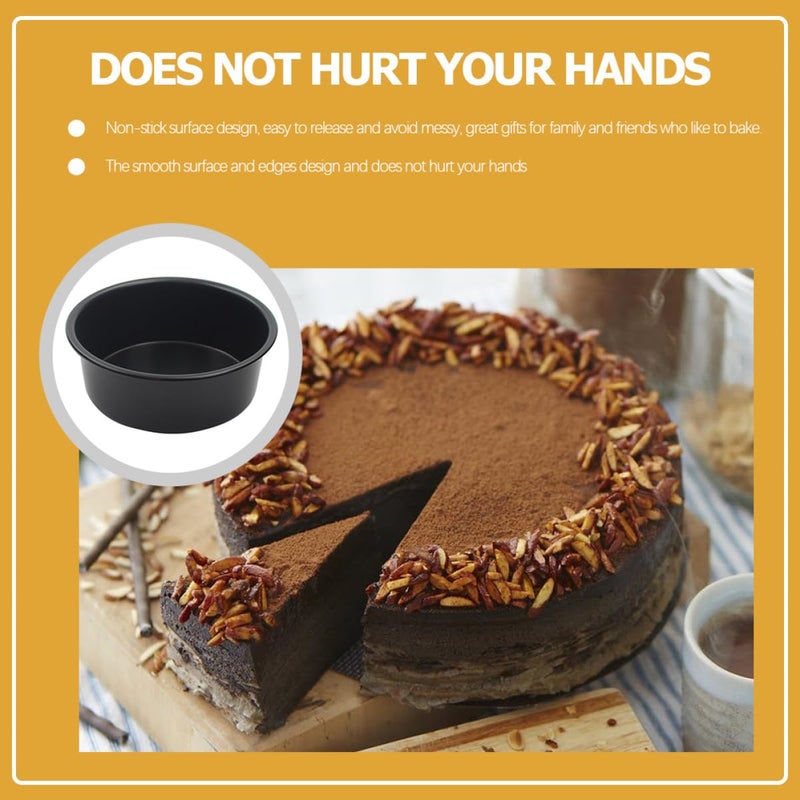 6 Inch Round Anodized Aluminum Cake Pan Non Stick Fixed Bottom For Cheesecake - Image 4