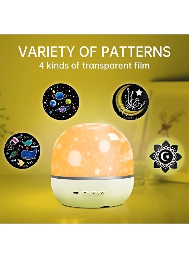 Equantu Quran Speaker QB526 Rotating Projection Lamp Night Light Bluetooth Quran Speaker with Remote, Smart App Control, 16 Reciters & 16 Translations - Image 4