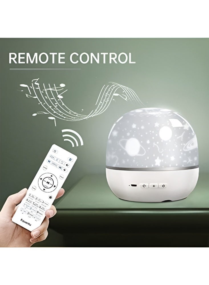 Equantu Quran Speaker QB526 Rotating Projection Lamp Night Light Bluetooth Quran Speaker with Remote, Smart App Control, 16 Reciters & 16 Translations - Image 2