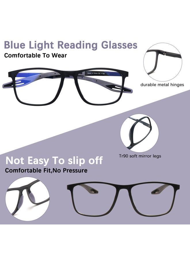 CLASAGA Progressive Multifocal Reading Glasses for Men Photochromic Gray Sunglasses Sports Style Blue Light Blocking Computer Readers (Black&Grey, 2.25, x) - Image 5