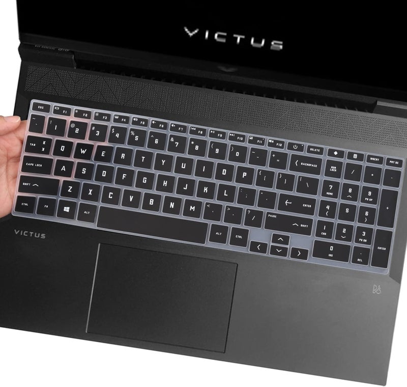 Saco Laptop Keyboard Protector Cover Compatible for 2025-2022 HP Victus 15-FA and 15-FB Series [15.6 inch] | HP Victus 16-D, 16-E, 16-S [16.1 inch] Gaming Laptop - Black, Silicone - Image 4