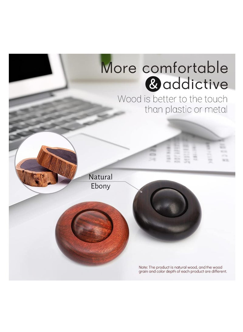 Fidget Toys for Adults, Wooden Stress Relief Toy, EDC ADHD Tools for Adults, Portable Figette Toys Adults Fidgets for Anxiety and Stress Balls, Quiet Fidget Cube Desk Toys for Office - Image 4