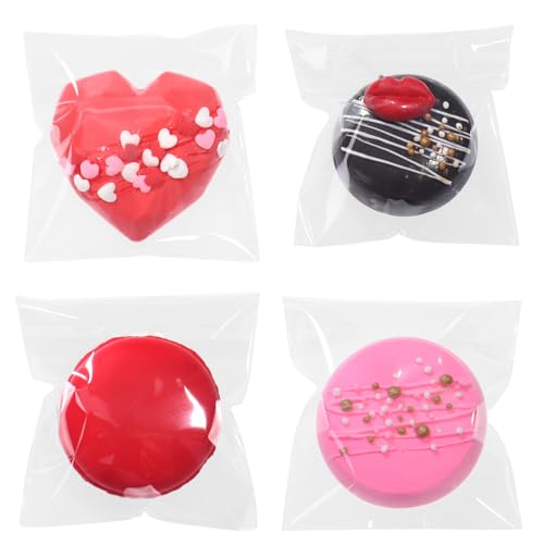 TEMLQPACK 200Pcs 3 x3Inch Cookies Bags Chocolate Covered Ore Bags Macaron Bags BrownieTreat Bakery Candy Cellophane Bag Gift Cello Bag for Card Business Party Favor Bags Wedding Birthday Christmas - Image 1