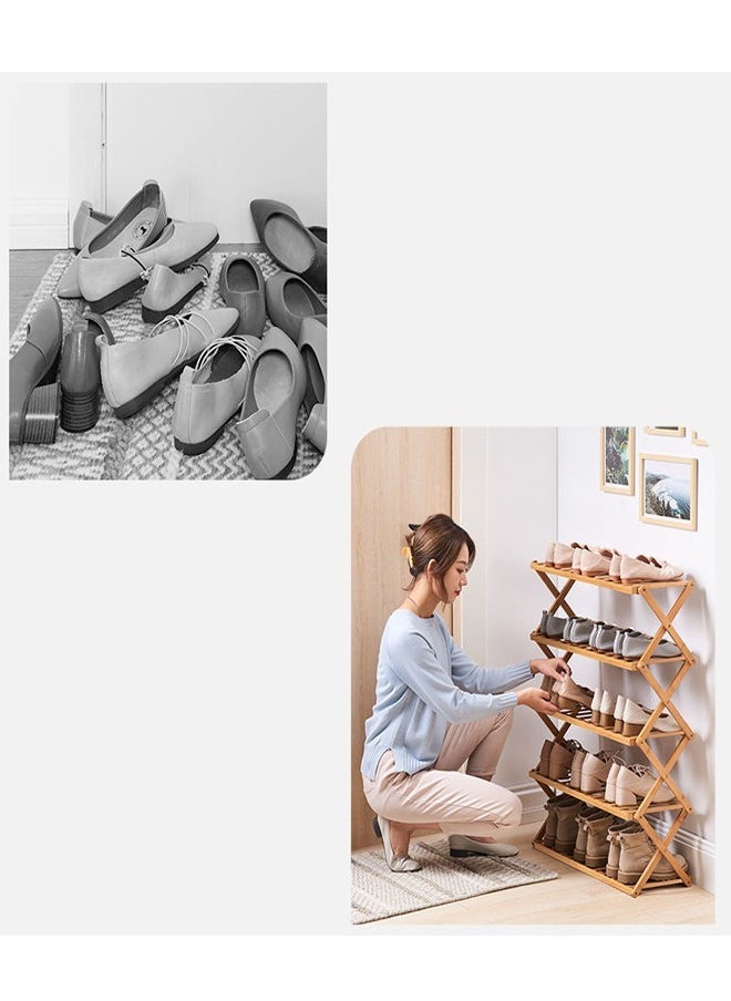 5-Tiers Perfect Storage Folding Bamboo Shoe Rack Shoe Storage Shelf Shoe Cabinet for Entryway Living Room Furniture 100x25x89 cm - pzsku/Z85964F45363ADE4EC9B4Z/45/_/1720166475/24481149-b239-4dc7-acaa-fa00cff9e76e