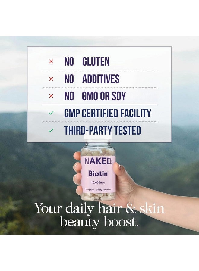 ناكيد بيوتين نيكد ١٠٠٠٠ ميكروغرام - مكمل فيتامين ب٧ فائق القوة لصحة الشعر والبشرة والأظافر - غير معدل وراثيًا، خالٍ من الغلوتين، نباتي - يدعم إنتاج الكيراتين - ١٢٠ كبسولة - Image 2