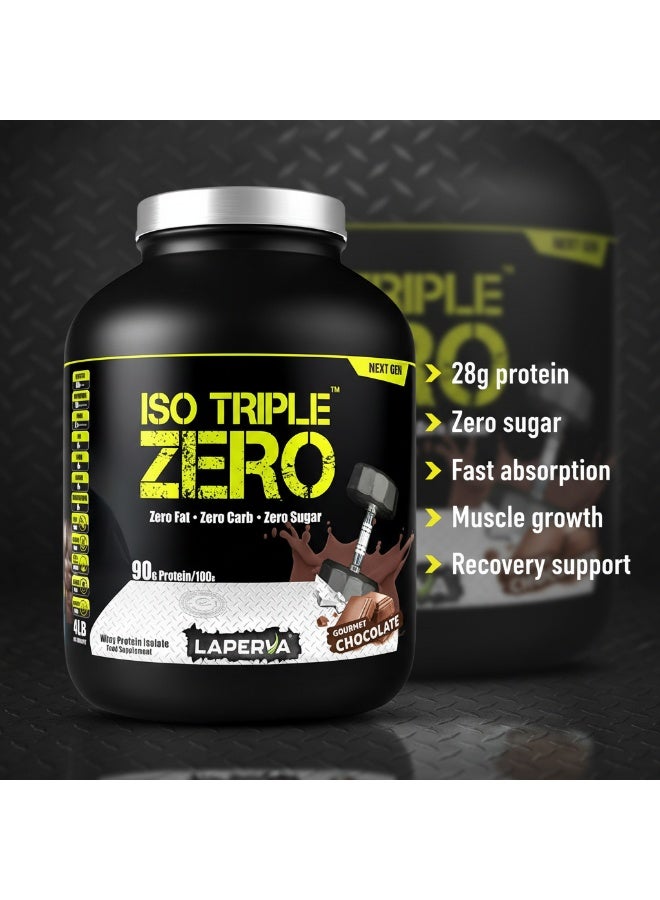 لابيرفا آيسو تريبل زيرو الجيل التالي، يدعم نمو العضلات والتعافي، يمتص بسرعة، 0 سكر و0 كربوهيدرات و0 دهون، بنكهة الشوكولاتة الفاخرة، 4 أرطال - Image 4