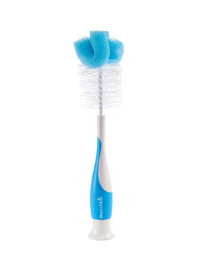 Munchkin Sponge 2-In-1 Bottle Brush Bonus Teat Brush Stored in Handle Assorted, 1 Pack - Image 1