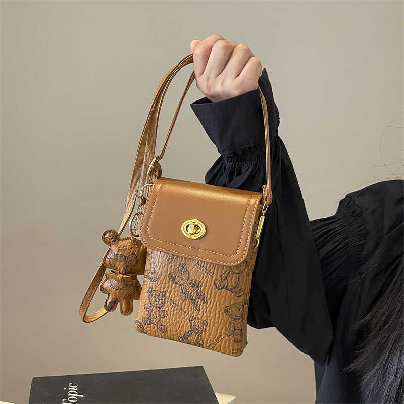 Mobile Phone Bag Women'S Crossbody Fashion Versatile Small Bag Mini Shoulder Bag High-End Cartoon Bear Bag - Image 2