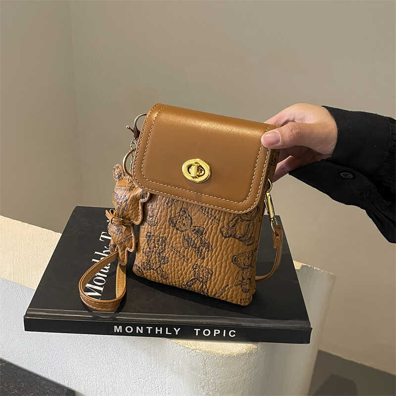 Mobile Phone Bag Women'S Crossbody Fashion Versatile Small Bag Mini Shoulder Bag High-End Cartoon Bear Bag - Image 3